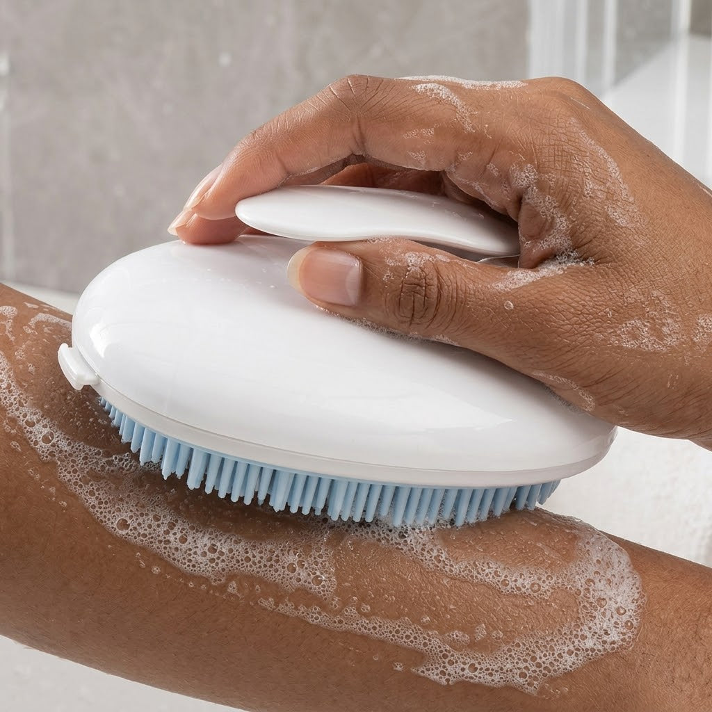 Squeeze Clean Silicone Shower Scrub Brush