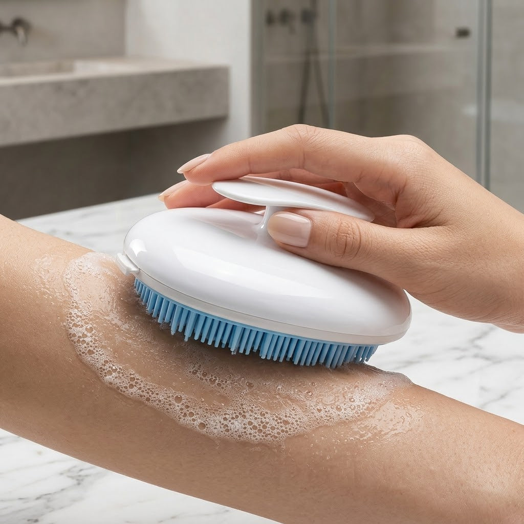 Squeeze Clean Silicone Shower Scrub Brush