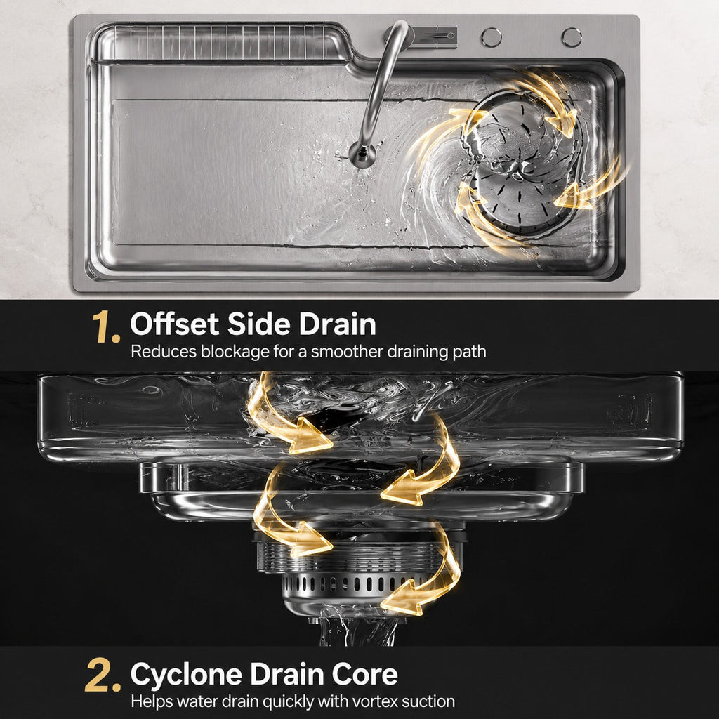 Kyoto Japanese Stainless Steel Workstation Kitchen Sink